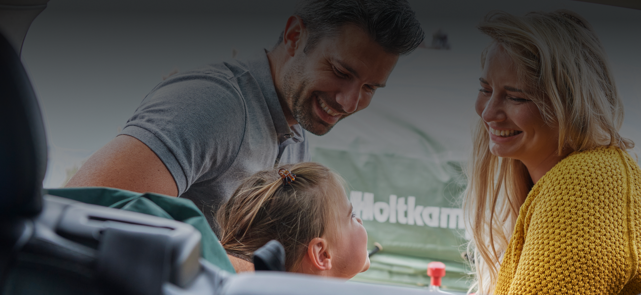 Gezin voor Holkamper vouwwagen